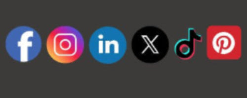 Logos of social media platforms